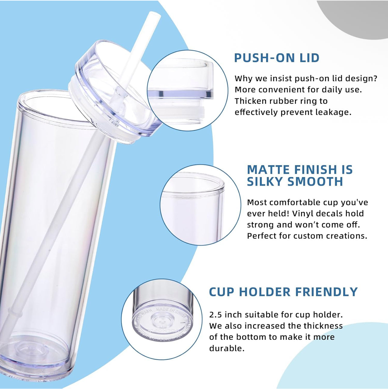 Non-Snowglobe 16oz clear Lid